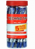 Cello Technotip Ball Pen | Blue Ball Pens | Jar Of 25 Units | Ball Pens For Students | Ball Point Pen Set | Writing Pens For School And Office Use Pens