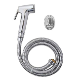 Sbd Safari Abs Plastic Health Faucet Gun With Flexible Stainless Steel Hose Tube And Pvc Holder, Chrome Finished (Perfect For Average Water Pressure)