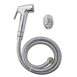 Sbd Safari Abs Plastic Health Faucet Gun With Flexible Stainless Steel Hose Tube And Pvc Holder, Chrome Finished (Perfect For Average Water Pressure)