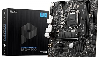 Msi B560M Pro Motherboard, Micro-Atx, Supports Intel Core 11Th Gen Processors, Lga 1200-2 X Dimms (5200Mhz/Oc), 1 X Pcie 4.0 X16, 1 X M.2 Gen4/3, 2.5G Lan