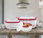 Milton Elegance Pack Of 3 Thermoware Casserole Set(395 Ml, 750 Ml, 1350 Ml)