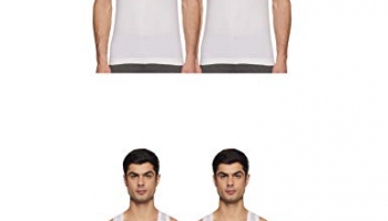 Lux Cozi Men’S Cotton Vest (Pack Of 4) (8904209874160_Cozi_Glo_Wh_75_White)