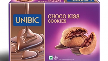 Unibic Foods India Pvt Ltd Choco Kiss Cookies 250G, Filled With Chocolate, Rich & Indulgent Snack Delicious Creamy Flavors, Crunchy And Choco Cream Centred Biscuits Made For Chocoholics