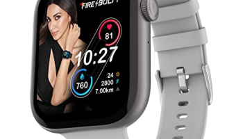 Fire-Boltt Ring 3 Smart Watch 1.8 Biggest Display With Advanced Bluetooth Calling Chip, Voice Assistance,118 Sports Modes, In Built Calculator & Games, Spo2, Heart Rate Monitoring (Grey)