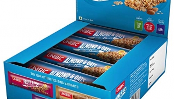 Unibic Snack Bar Almond & Oats, 12 X 30 G