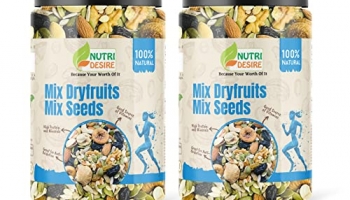 Nutri Desire Mixed Nuts,Seeds And Berries- 1 Kg L Mix| Dry Fruit Nutmix With Seeds, For Eating| 20+ Varieties Like Almonds, Cashews, Cranberries, Pumpkin Seed