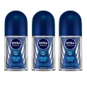 Nivea Fresh Active Deodorant Roll On For Men, 50Ml, (Pack Of 3)