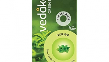 Amazon Brand – Vedaka Green Tea, Natural, 100 Bags, Each 1.3G