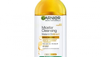 Garnier Skin Naturals, Cleansing Water For Waterproof Makeup, Nourishing Formula, Micellar Oil-Infused Cleansing Water, 400Ml