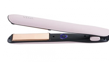 Vega Go Glam Hair Straightener With Titanium Plates & 3 Temperature Settings, Pink, (Vhsh-32)