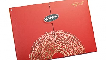 Happilo Dry Fruit Celebrations Gift Box Rose 550G (Salted California Almonds 150, Premium Raisins 250G & Salted Premium Cashews 150G )
