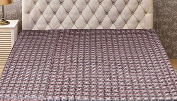 Heart Home Checkered Design Pvc Waterproof Double Mattress Protector 6 Ft X 6.5 Ft (Brown)- (Cthh03988)