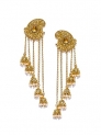 Zaveri Pearls Tassels With Dome-Shaped Jhumki Drops Earring For Women-Zpfk6407