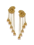 Zaveri Pearls Tassels With Dome-Shaped Jhumki Drops Earring For Women-Zpfk6407