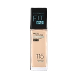 Maybelline New York Liquid Foundation, Matte Finish, With Spf, Absorbs Oil, Fit Me Matte + Poreless, 115 Ivory, 30Ml