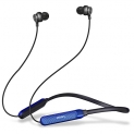Ptron Tangent Duo Bluetooth 5.2 Wireless Earphones, 24Hrs Playback, 13Mm Driver, Deep Bass, Hd Calls, Fast Charging Type-C Neckband, Dual Pairing, Voice Assistant & Ipx4 Water Resistant (Black/Blue)
