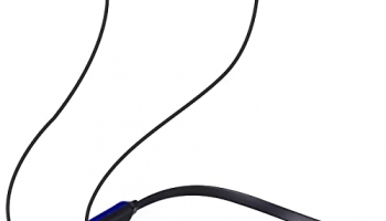 Ptron Tangent Duo Bluetooth 5.2 Wireless Earphones, 24Hrs Playback, 13Mm Driver, Deep Bass, Hd Calls, Fast Charging Type-C Neckband, Dual Pairing, Voice Assistant & Ipx4 Water Resistant (Black/Blue)