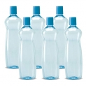 Milton Pacific 1000 Pet Water Bottles Set Of 6, 1 Litre Each, Blue