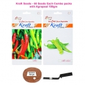 Kraft Seeds Chilli F1 Hybrid And Chilli Achari F1 Hybrid Combo Seeds With Khurpi And Agropeat