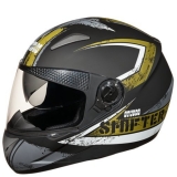 Studds Shifter D1 Decor Full Face Helmet (Matt Black And Green, M)