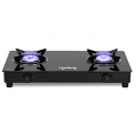 Lifelong Llgs912 Automatic Ignition 2 Burner Gas Stove With 6Mm Toughened Glass Top, Automatic Ignition (Doorstep Service, 1 Year Warranty, Black)