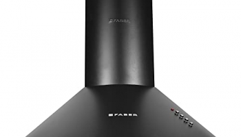 Faber 60 Cm 1000 M³/Hr Pyramid Kitchen Chimney || Lifetime Warranty On Motor|| Motor- 240 Watt (Hood Class Pro Pb Bk Ltw 60, Baffle Filters,Black)