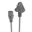 Portronics Konnect G1 Desktop Power Cable With 350W Load Capacity For Desktop, Pc & Printers, Monitor, 1.5 Meter Cable Length(Grey)