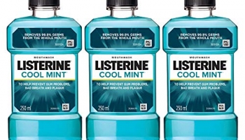 Listerine Cool Mint Mouthwash Liquid, Removes 99.9% Germs, 250Ml Combo Pack Of 3 (Buy 2 Get 1 Free)