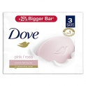 Dove Pink Rosa Beauty Bathing Bar 125G (Combo Pack Of 3) With Moisturising Cream For Soft Glowing Skin & Body – Nourishes Dry Skin More Than Bar Soap