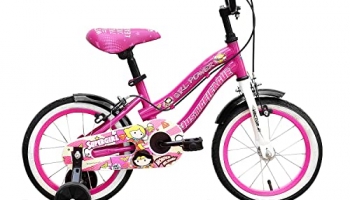 Vector 91 Justice League 14T Single Speed Kids Cycles (Pink & White, Ideal For: 3 To 5 Years Unisex) Frame: 8.3 Inch Steel