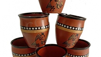 Terracotta Kulhad Cup – 6 Pieces, Multicolour, 220Ml