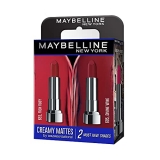 Maybelline Creamy Matte Lipstick, Matte Finish, (Pack Of 2) – Rich Ruby & Divine Wine