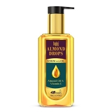 Bajaj Almond Drops Serum With Oil For Hair 100Ml With Almond Oil & Vitamin E | Provides Long Lasting Frizz Control | For 3X Softer Hair