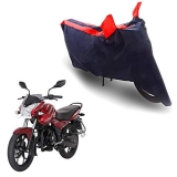 Oshotto Dust Proof Double Mirror Pocket Taffeta Bike Body Cover Compatible With Bajaj Discover 150S (Red, Blue)