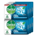 Dettol Intense Cool Bathing Soap Bar With Menthol (Pack Of 6 – 125G Each), Combo Offer On Bath Soap