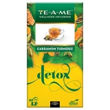 Te-A-Me Detox Cardamom Turmeric Herbal Infusion Tea, 25 Infusion Tea Bags | 100% Natural Ingredients – Ginger, Cinnamon, Cardamom, Orange Peel, Turmeric, Clove, Black Pepper | 100% Caffeine Free