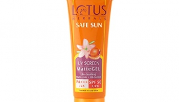 Lotus Safe Sun Invisible Matte Gel Sunscreen Spf 50 Pa+++ , For Men & Women, Non-Greasy, Suitable For Oily Skin, 100G