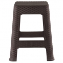 Kuber Industries Plastic Sitting Stool For Bedroom, Kitchen, Living Room, Office Use (Brown)-46Km0520, Standard
