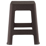 Kuber Industries Plastic Sitting Stool For Bedroom, Kitchen, Living Room, Office Use (Brown)-46Km0520, Standard