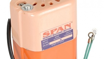 Span Tiny Super Plus Fully Copper Ball Bearing Motor For Usha And Singer (Peach And Orange, 80W)
