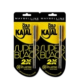 Maybelline New York Super Black Kajal, 0.7 G (Pack Of 2)