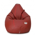 Tud Classic Xxxl Bean Bag Filled (With Beans) Colour – Tan With Red Piping
