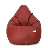 Tud Classic Xxxl Bean Bag Filled (With Beans) Colour – Tan With Red Piping