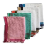 Athom Living Light Weight Cotton Premium Waffle Border Bath Towel 75X150 Cm Pack Of 5