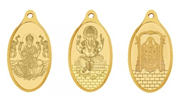 Whp Jewellers 24K (999) 6 Gm Combo (Lord Lakshmi/Ganesh/Balaji) Yellow Gold Pendant (2 Gm Each)