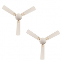 Luminous Deco Premium Audie 1200Mm Ceiling Fan (Butter Cream, Pack Of 2)