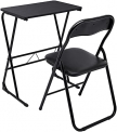 Amazon Brand – Solimo Rhine Study/Laptop Table And Chair Set (Black)