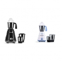 Solidaire Sld-550-B 550W Mixer Grinder With 3 Jars + Mixer Grinder With 3 Jars, Black