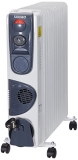 Solimo Ofr Room Heater, 13 Fin 2900W Oil Filled Radiator With 400W Ptc Fan Heater, Isi Approved (White & Grey)