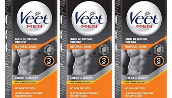 Veet Hair Removal Cream For Men, Normal Skin – 50G Each (Pack Of 3)
